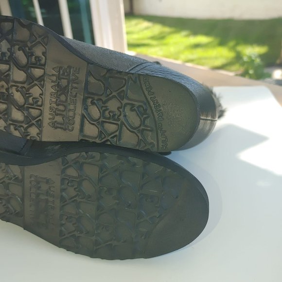 Australia Luxe Collective Distressed Machina Sheepskin Wedge Ugg Boots. 7 - Picture 7 of 10